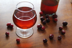 cranberry wine in a glass