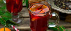 mulled pomegranate hot toddy