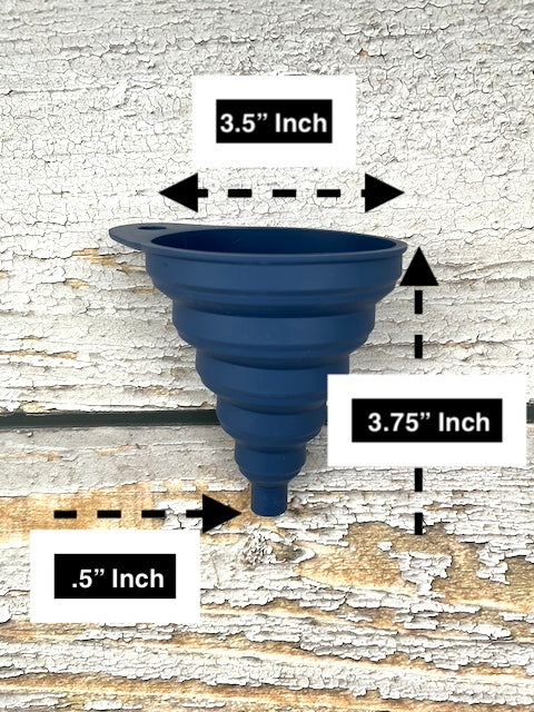 thumbnail image 2 of Handy Housewares 4\" Wide Space-Saving Collapsible Flexible BPA Free Silicone Kitchen Funnel Red 2 of 11